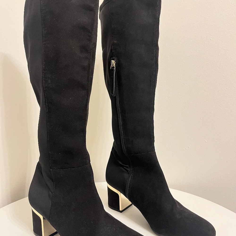 DKNY Knee High Suede Boots - Picture 1 of 7